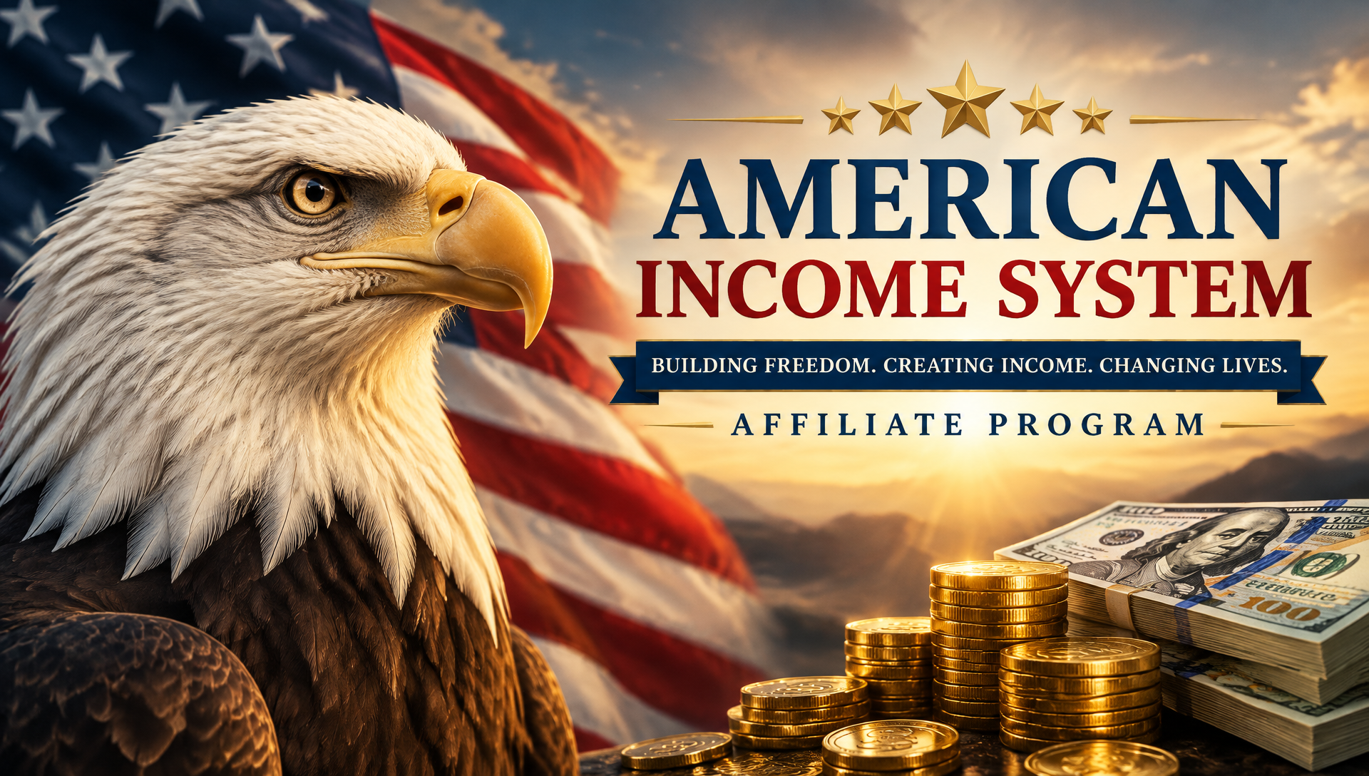 American Income System eagle and branded artwork